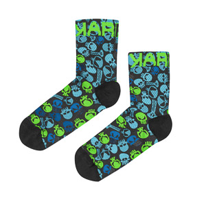 Karpos GREEN FIRE ponožky Black/Atollo/Green Fluo