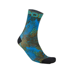 Green Fire Socks Black/Indigo/Hight Visibility