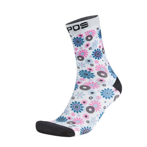 KARPOS SPASSO PRINT W SOCKS NIAGARA BLOOM BRIGHT WHITE