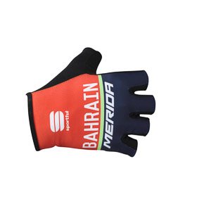 Bahrain Merida BodyFit Pro Race rukavice červená/modrá