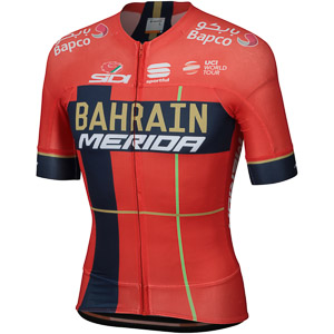 Sportful BODYFIT PRO EVO dres Bahrain-Merida červený/modrý