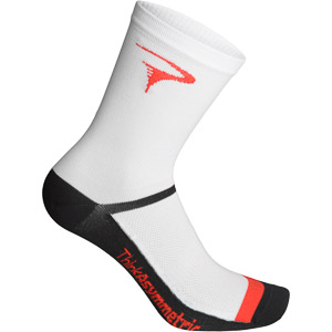 Pinarello ponožky LOGO Think Asymmetric biele/červené