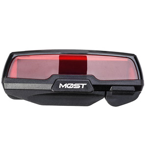 MOST RED EDGE LED USB extra silná blikačka čierna