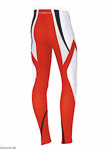 Sportful Hiihto Race nohavice červené/biele a čierne prvky