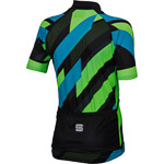 Sportful Volt detský cyklistický dres čierny/modrý/zelený