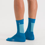 Sportful Snap Ponožky modré/kayenská červená
