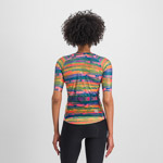 Sportful GLITCH BOMBER dámsky dres multicolor papaya