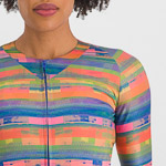 Sportful GLITCH BOMBER dámsky dres multicolor papaya