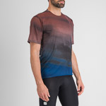 Sportful FLOW GIARA tričko berry blue/cayenna red