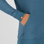 KARPOS COPPOLO MERINO FULL ZIP HOODIE STARGAZER/NIAGARA