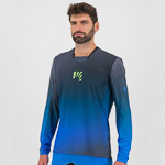 Karpos VAL DI DENTRO dres s dlhým rukávom Black/Indigo Bunting/Green Fluo