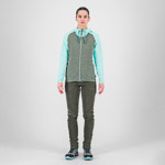 Karpos CAMOSCIO W FULL ZIP mikina Thyme/Aqua Sky