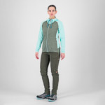 Karpos CAMOSCIO W FULL ZIP mikina Thyme/Aqua Sky