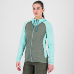 Karpos CAMOSCIO W FULL ZIP mikina Thyme/Aqua Sky