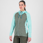 Karpos CAMOSCIO W FULL ZIP mikina Thyme/Aqua Sky