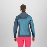 KARPOS AVERAU W FULL-ZIP HOODIE FLEECE DELPHINIUM/BLUEFIN